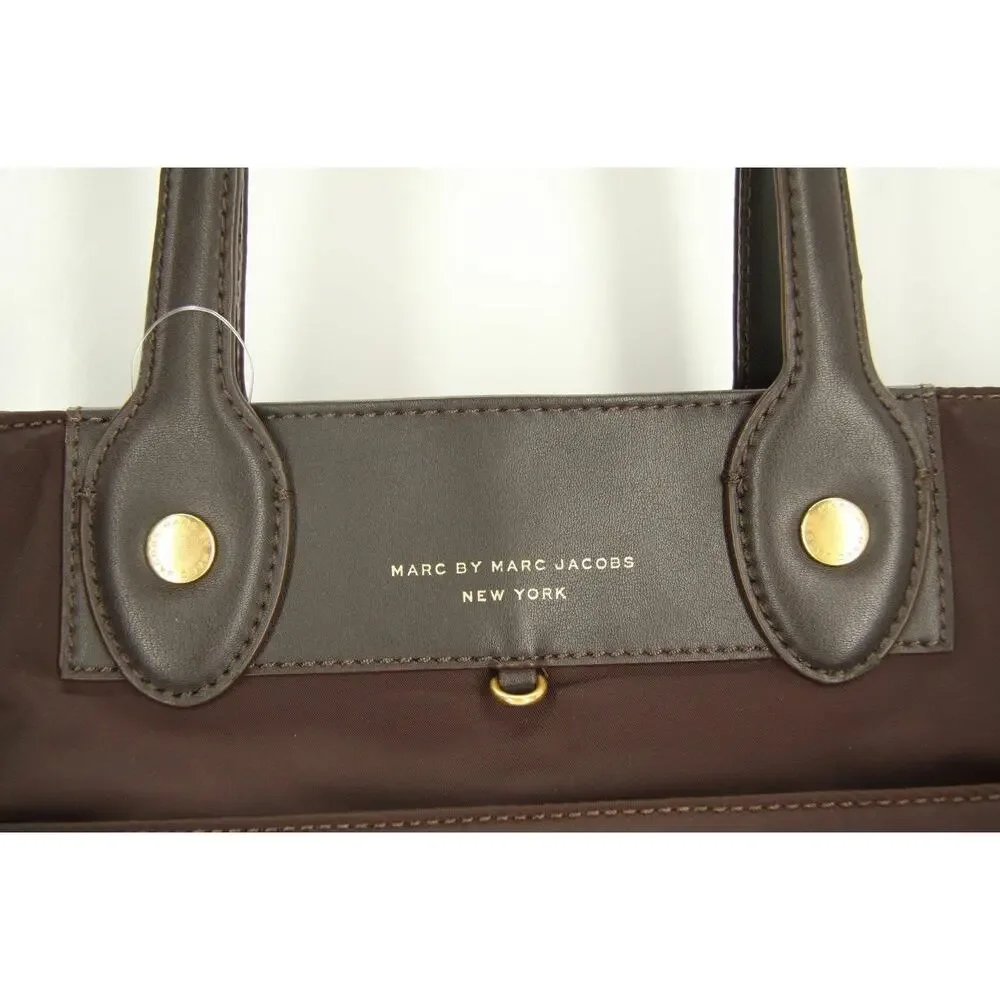 Marc Jacobs by Brown Preppy Nylon Eliz-a-baby Tote bag Shopper Logo